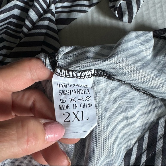 Plus sheer stretch midi dress size 2xl - Picture 3 of 4